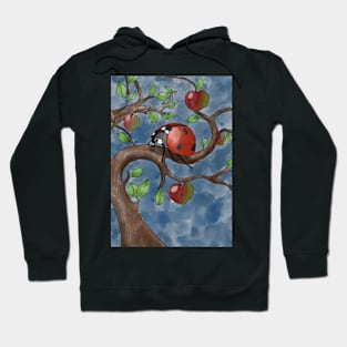 Ladybug on apple tree Hoodie